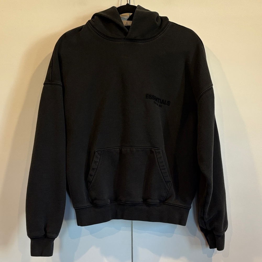 Essentials Fear of God Hoodie Size Small Black Streetwear Oversized